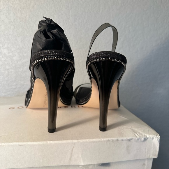 Good American Glitter‎ 4” Slingback Heels Black size 8 - Picture 6 of 7